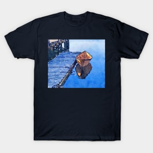 Mystic seaport dory at the dock T-Shirt